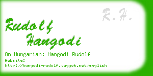 rudolf hangodi business card